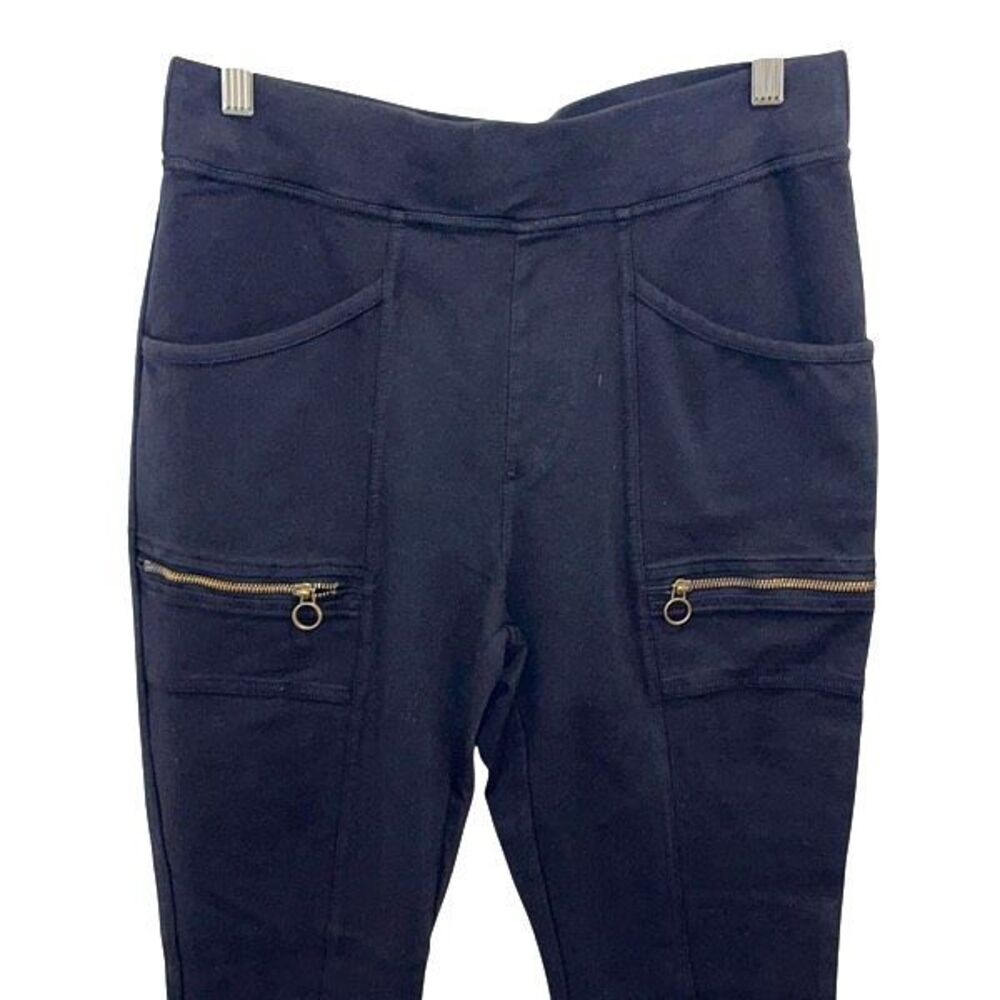 XCVI Womens Rockwell Leggings Pull On Stretch Ankle Pants Black Size Medium - Picture 3 of 10